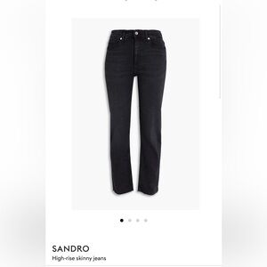 Sandro Black Straight Leg Jeans